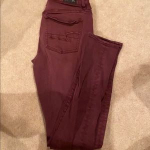 Maroon American Eagle Jeans